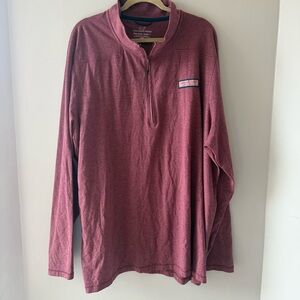 Vineyard Vines The Shep Shirt Burgundy Quarter-Zip Pullover 3XL